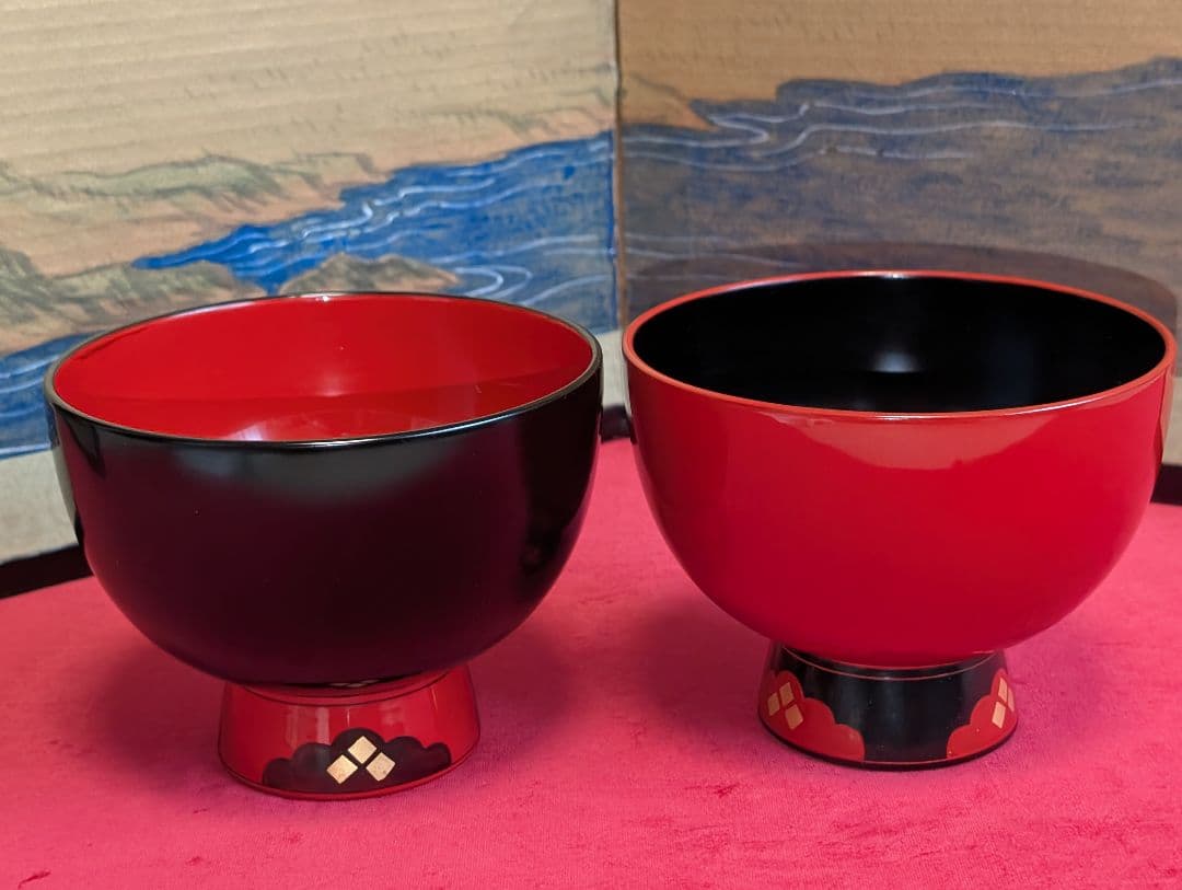 合鹿椀 ペア 秀衡塗 天然木