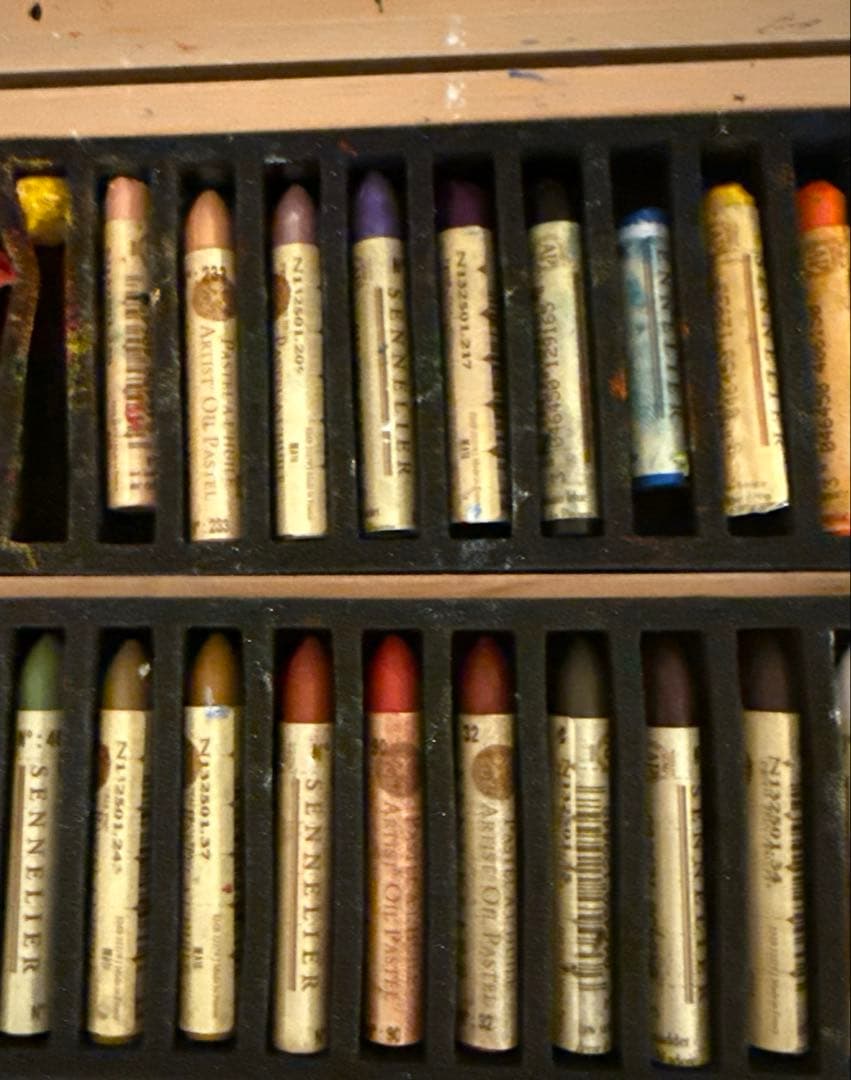 SENNELIER セヌリエ オイルパステル 木箱入り50色セット