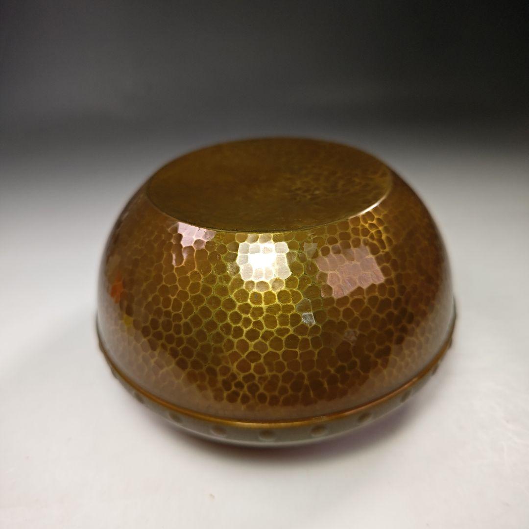 イ550 建水『唐銅風炉師 黒瀬宗康』『鵬雲斎好 モール 累坐建水 共箱