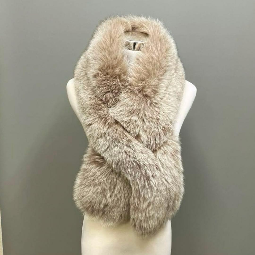 《美品》サガフォックスSAGA FURS フォックスマフラー　ふわふわ　219