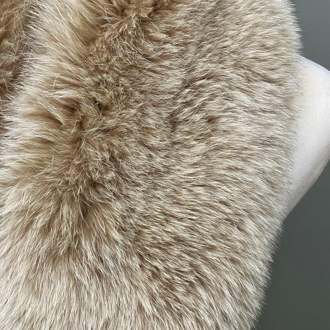 《美品》サガフォックスSAGA FURS フォックスマフラー　ふわふわ　219