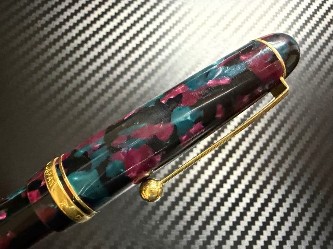 極美品 パイロット カスタム レガンス2 レッド&ブルー F 細字 万年筆