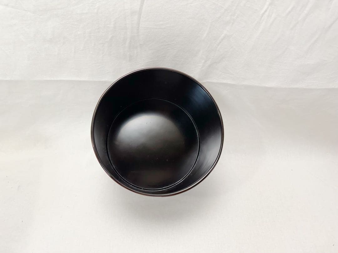 美品 茶道具 中村宗悦作 木製溜塗 曲水指 認得斎好 内黒