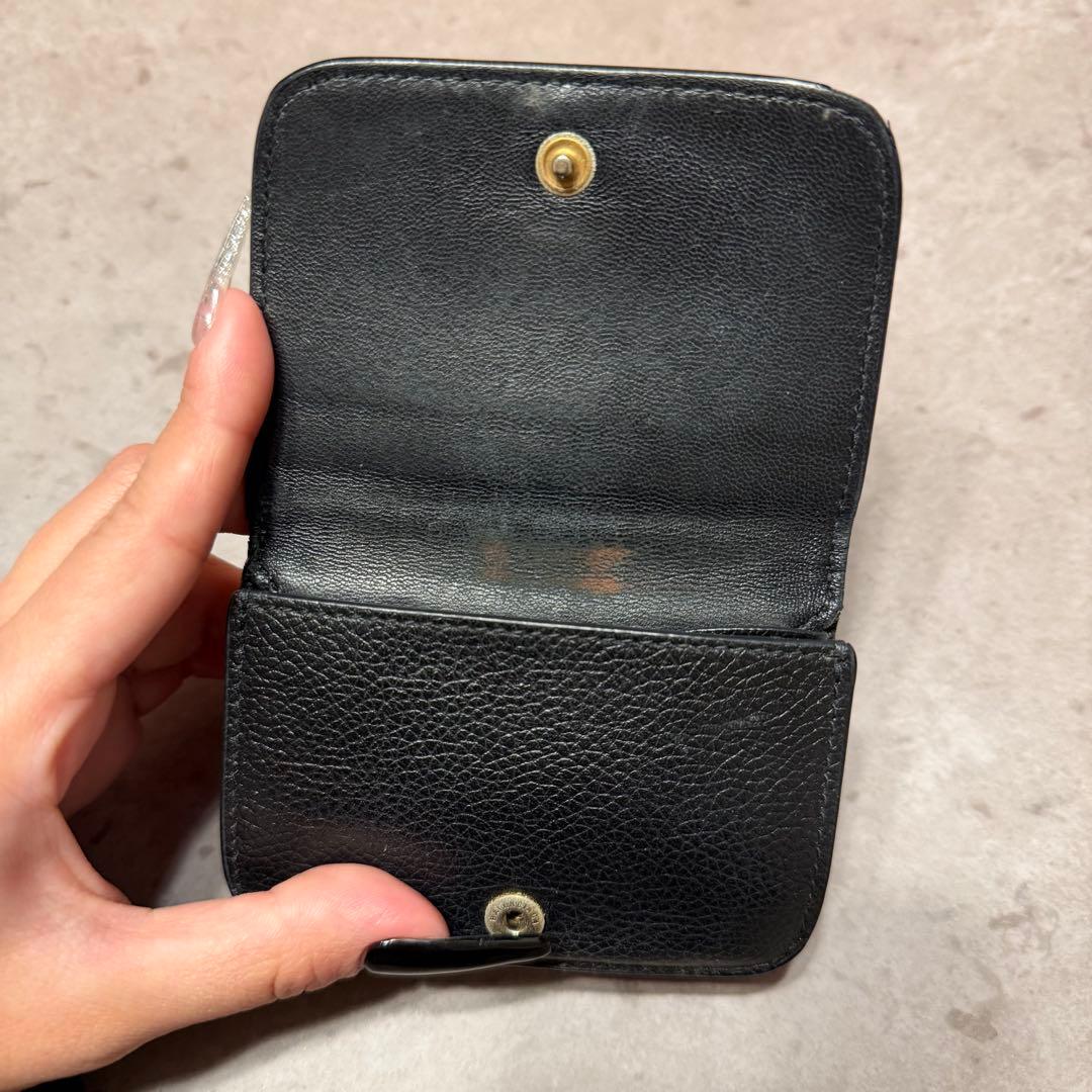 【すたあ】BALENCIAGA ミニ財布 黒 レザー