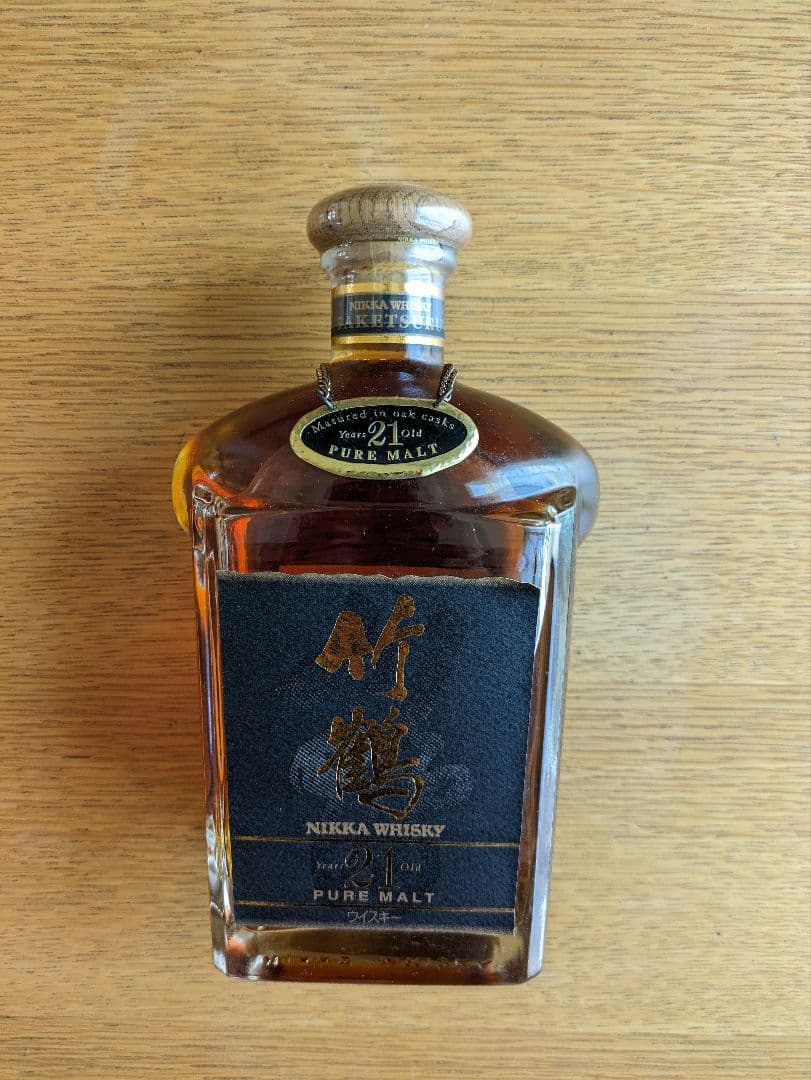 未開栓 ニッカウヰスキー竹鶴21年 700ml 角瓶 旧ボトル ピュアモルト