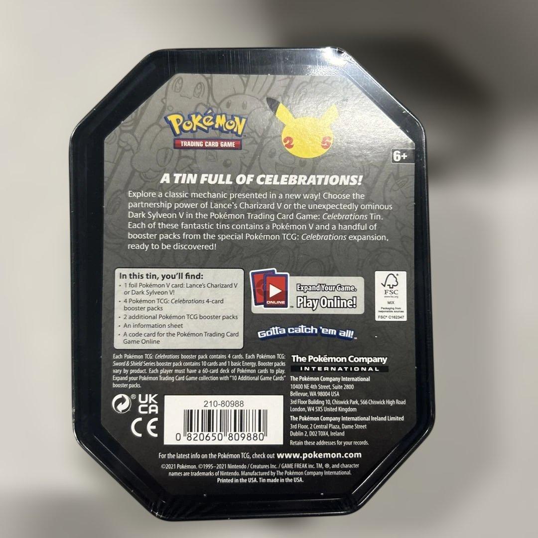 ポケモンカードゲーム Pokemon Celebrations Tin Sylveon V