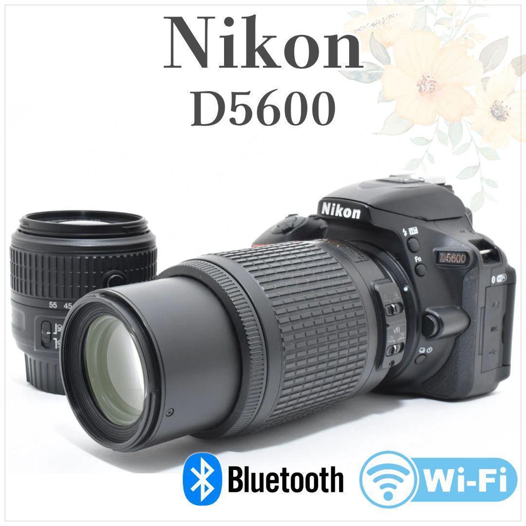 軽量 超高画質✨Nikon D5600✨ダブルレンズセット スマホ転送 初心者