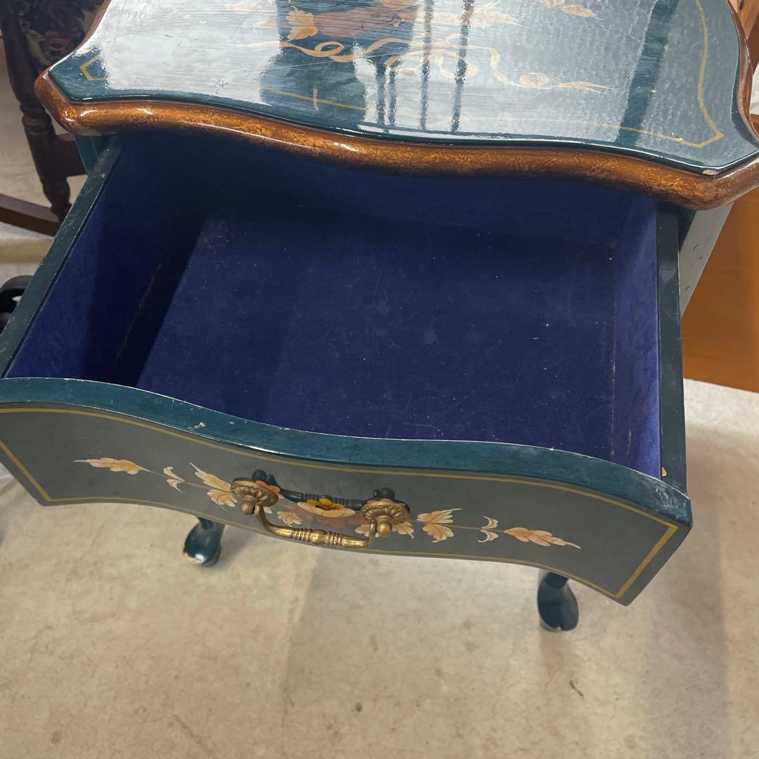 アンティーク 猫脚のサイドチェスト 飾り棚 サイドテーブル デスク