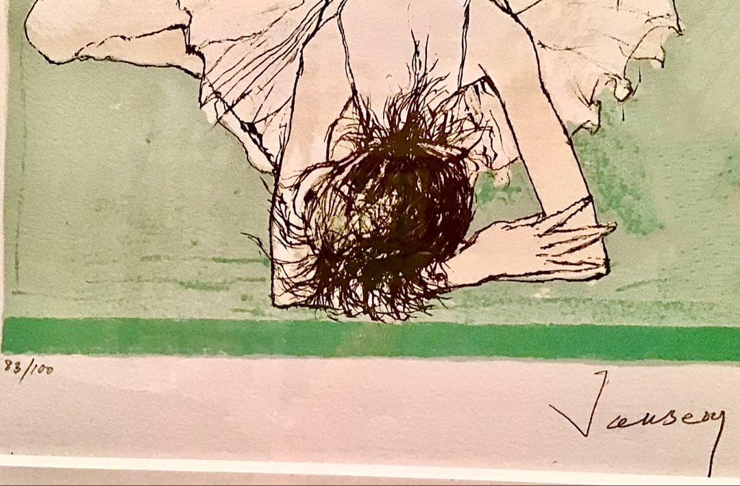 値下げ❣️「Jean Jansey」バレーリーナ リトグラフ