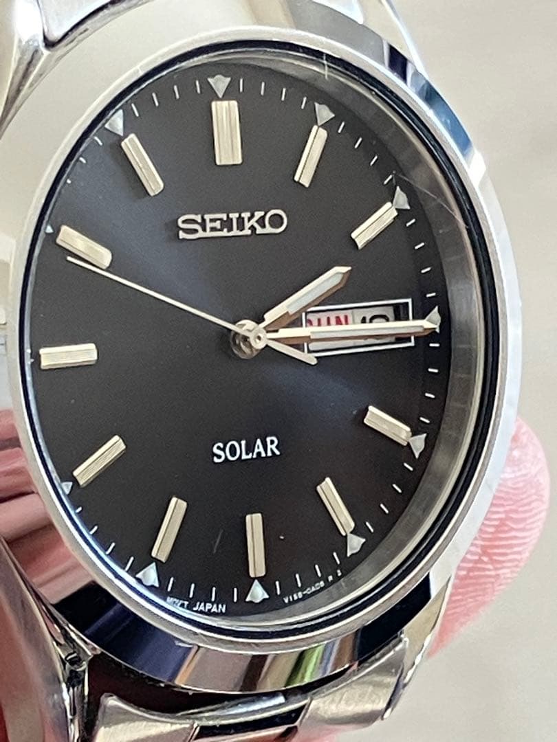 稼働品／SEIKO SOLAR V158 セイコー ソーラー