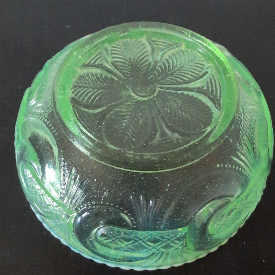 最終値下げ ウランガラス 渦つなぎ紋 鉢 3客