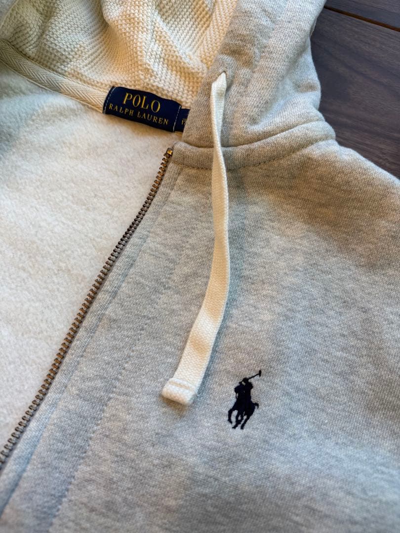 【美品】Polo Ralph Lauren グレー フルジップパーカー Sサイズ