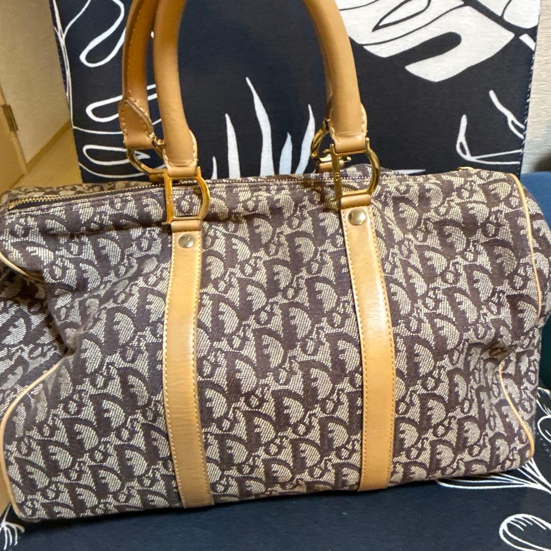 Dior ブラウンキャンバスハンドバッグ 中型