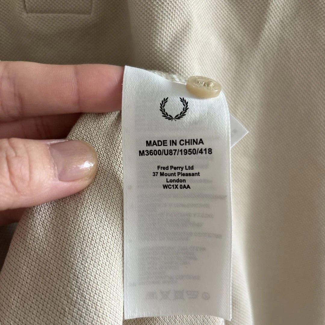 フレッドペリー ポロシャツ M3600 オートミール エクリュ ブラック XS