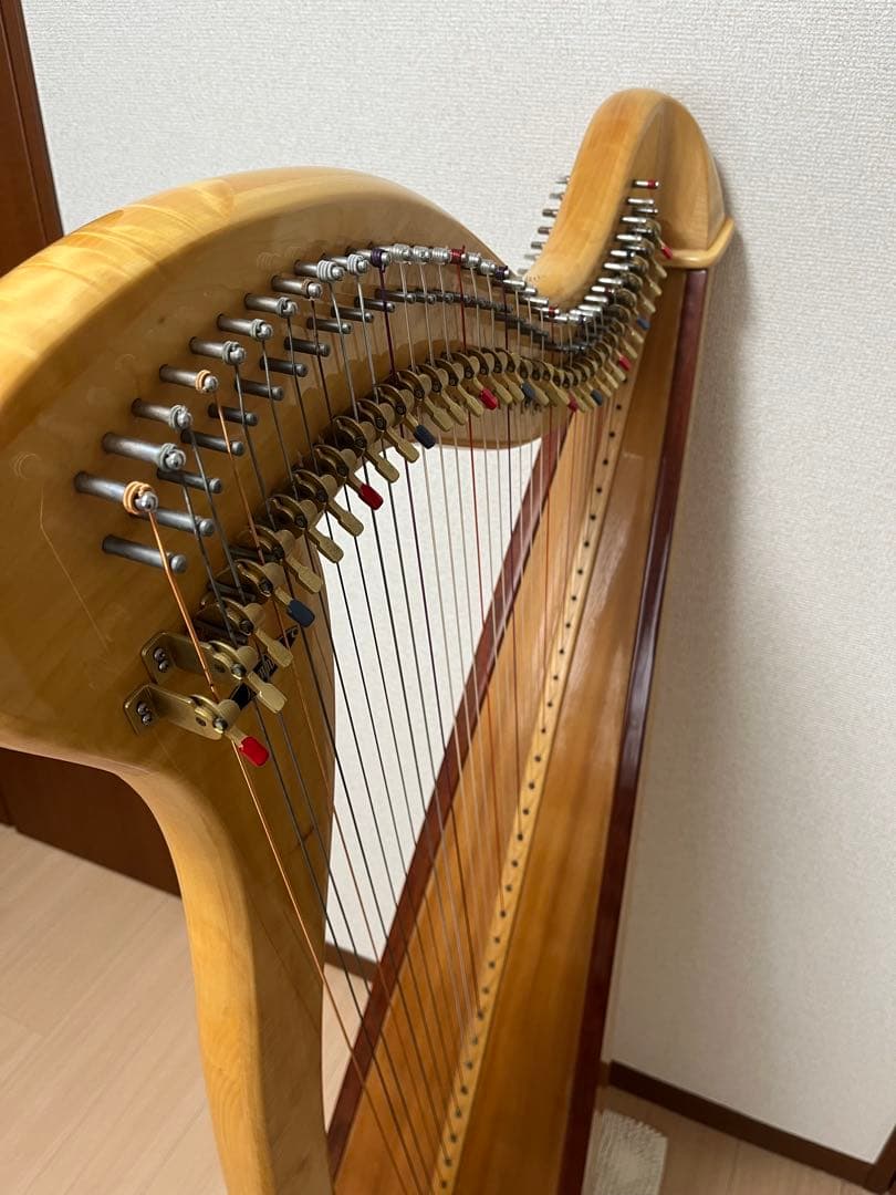 ◆直接取引◆ 横浜◆ 青山ハープ　36弦　弦楽器　良好　ハープ本体