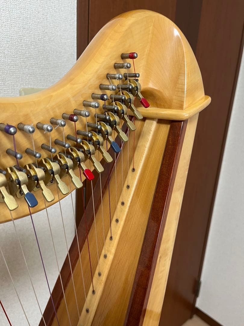 ◆直接取引◆ 横浜◆ 青山ハープ　36弦　弦楽器　良好　ハープ本体