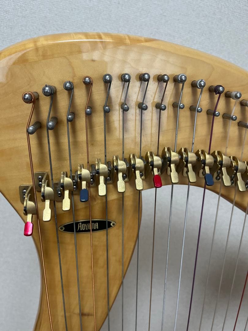 ◆直接取引◆ 横浜◆ 青山ハープ　36弦　弦楽器　良好　ハープ本体