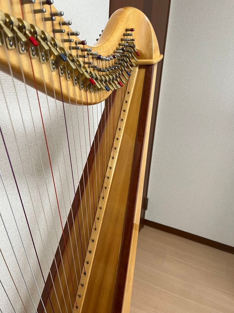 ◆直接取引◆ 横浜◆ 青山ハープ　36弦　弦楽器　良好　ハープ本体