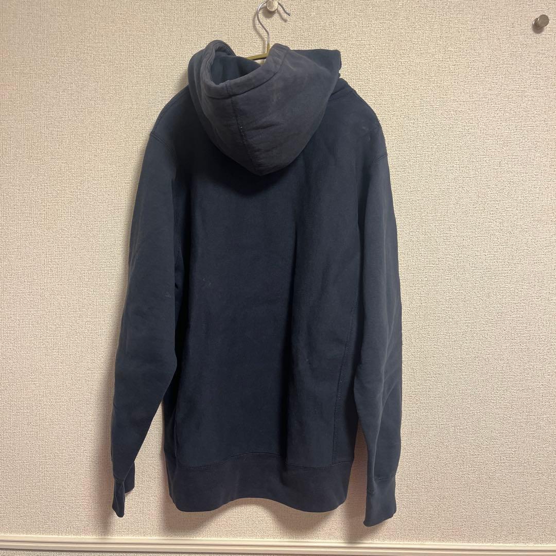 Supreme box logo hoodie navy M パーカー