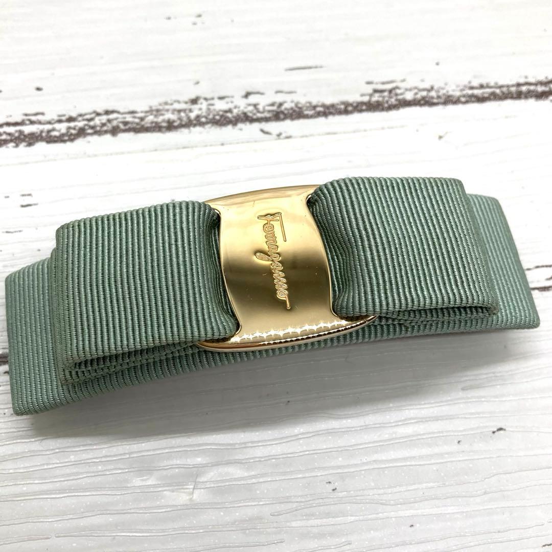 極美品❣️Ferragamo フェラガモヴァラリボンバレッタ ヘアアクセサリー