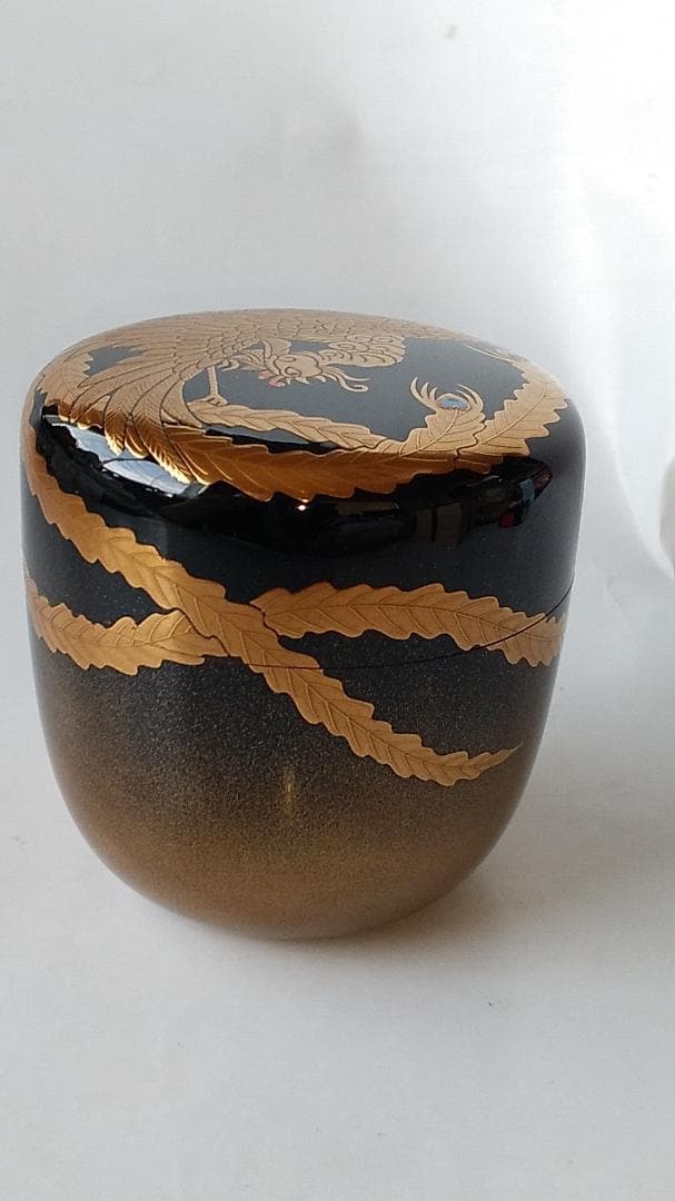 吉田華正 作 鳳凰蒔絵 大棗 螺鈿細工 共箱 共布 栞 漆器 棗