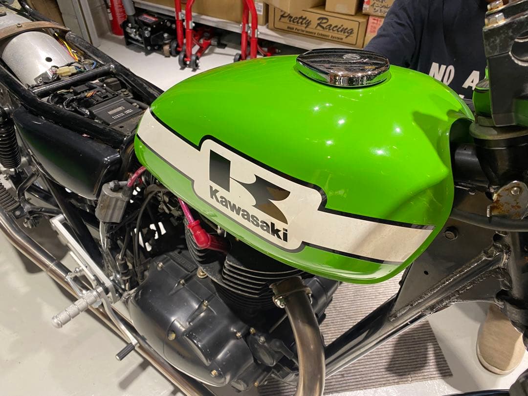 公式】 カワサキ 250tr 純正タンク グリーン tr250 エストレア