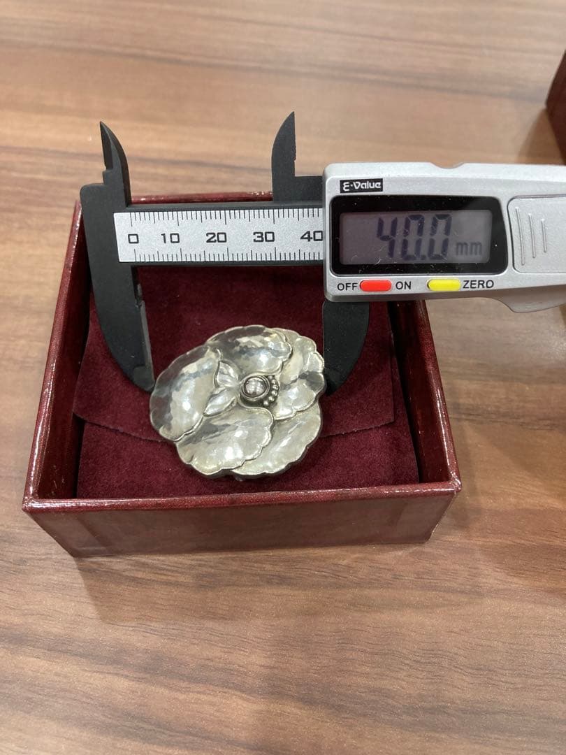 美品 ジョージジェンセン ブローチ フラワー 113 ヴィンテージ 925 ／み