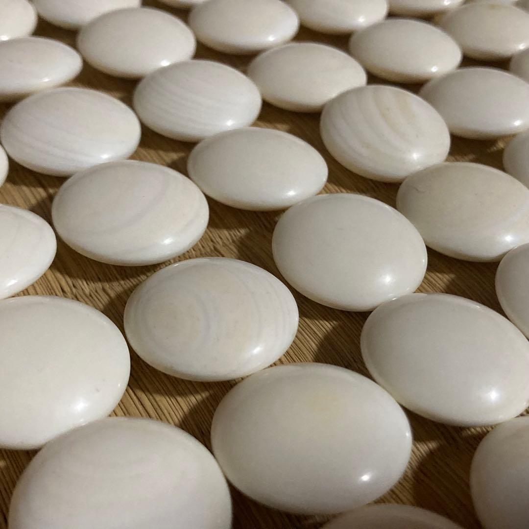 囲碁　碁石　蛤　蛤碁石　 本蛤 那智黒　白×181 黒×181 34号