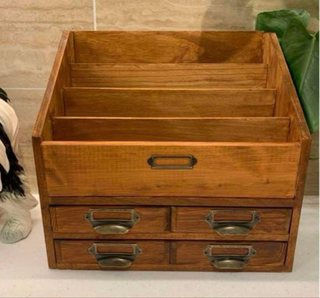 E*x様 アンティーク風ノート収納棚　ハンドメイド ブックケース 本棚 オープンシェルフ バックボード 書斎 収納