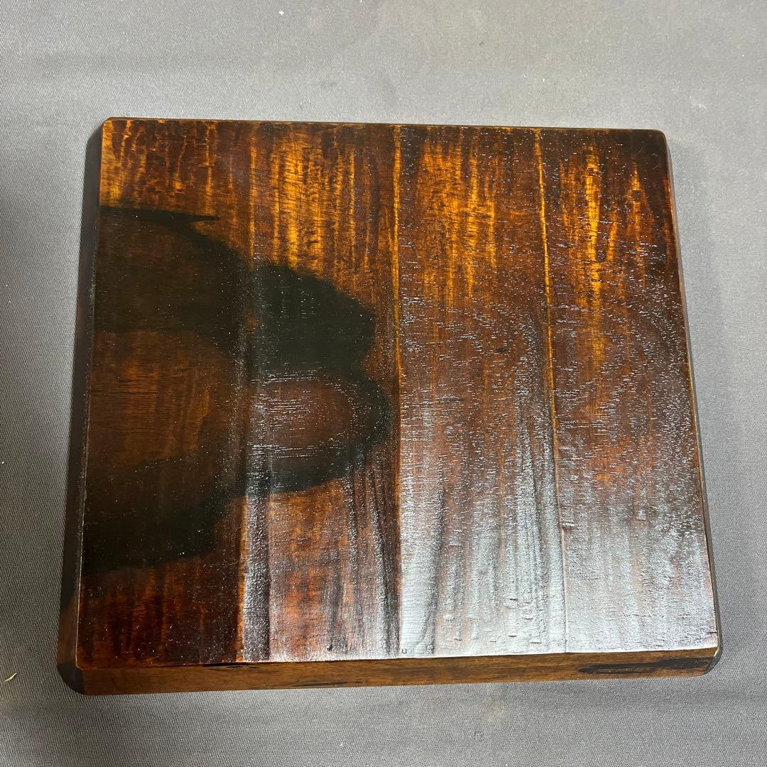 黒柿拭漆我谷盆（くろがきふきうるしわがたぼん）煎茶盆 折敷 №