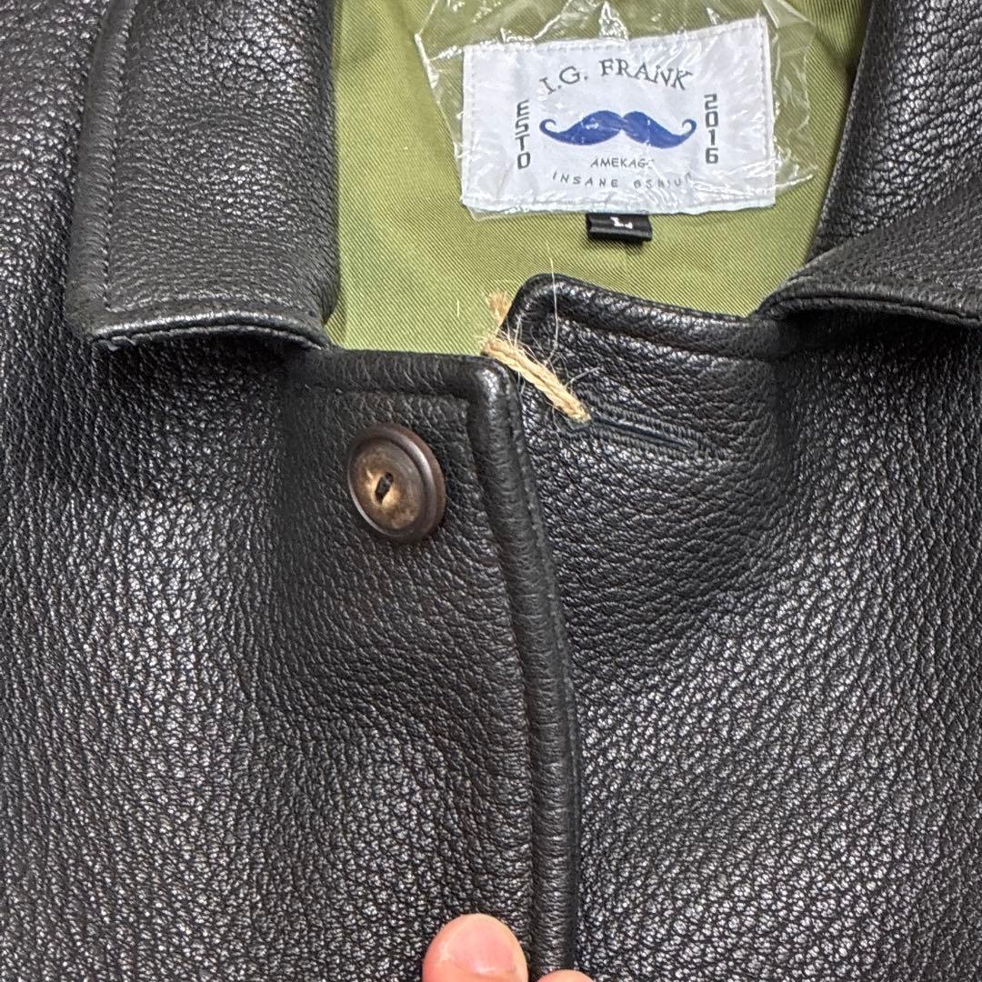 レザーコート レザージャケット シープスキン サックコート ディア