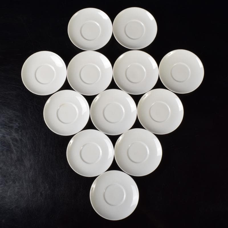 和食器 京焼 御室焼 北村和善作 白磁 吸茶碗 十二客 共布