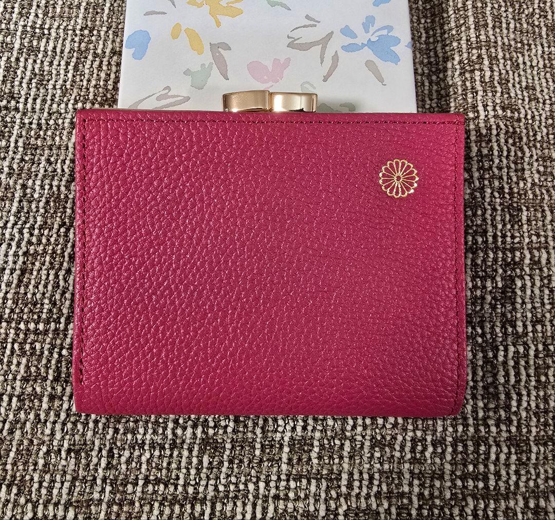 皇居　財布　がま口　ローズピンク 皇居 がま口 二つ折り財布 ローズピンク 新品未使用 箱付き｜Yahoo