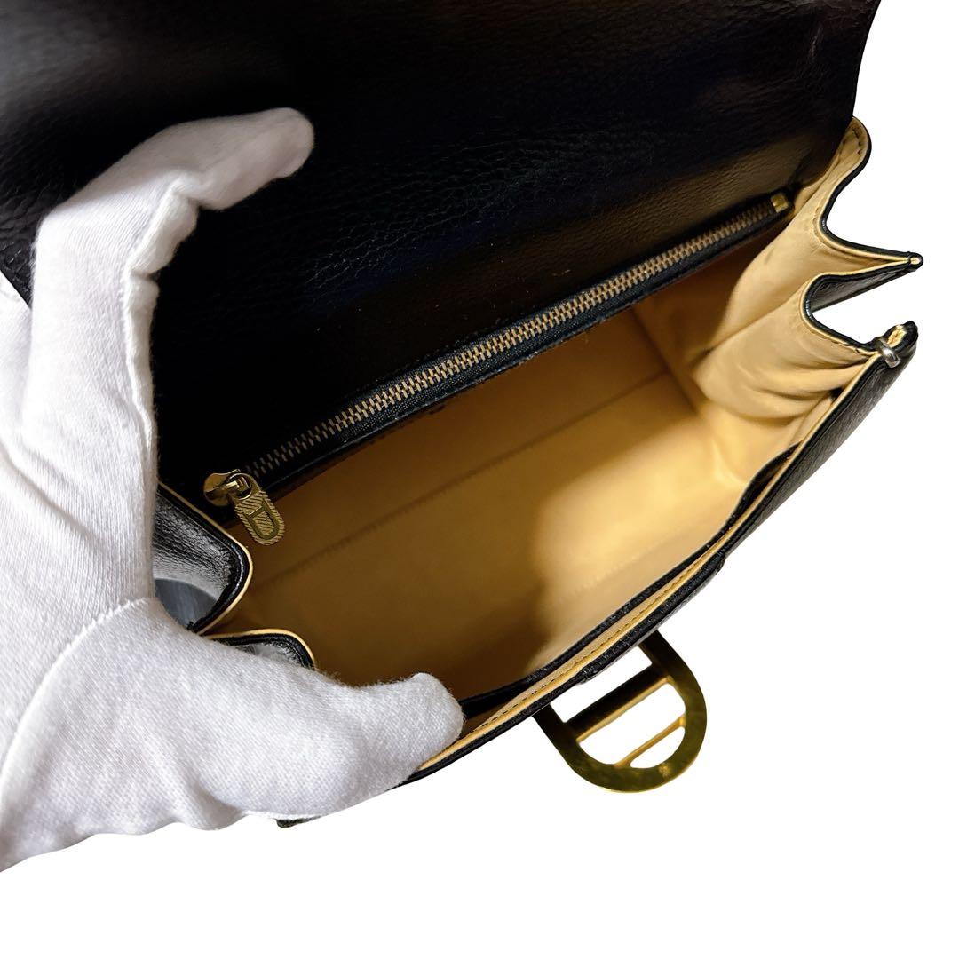 ピリ様 デルヴォー ブリヨン ハンドバッグ 鞄レザー ブラック ワンハンドル