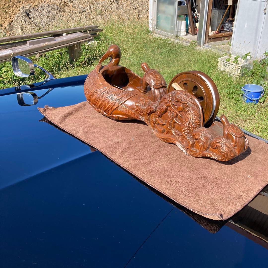 巨大墨壺 彫刻墨壺 墨壺 墨つぼ すみつぼ 木製 大工道具 道具 RW181