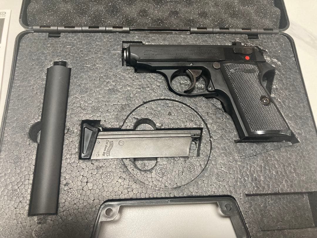 WALTHER PPK/S ガスガン ハードケース ロングサイレンサー付き 絶版