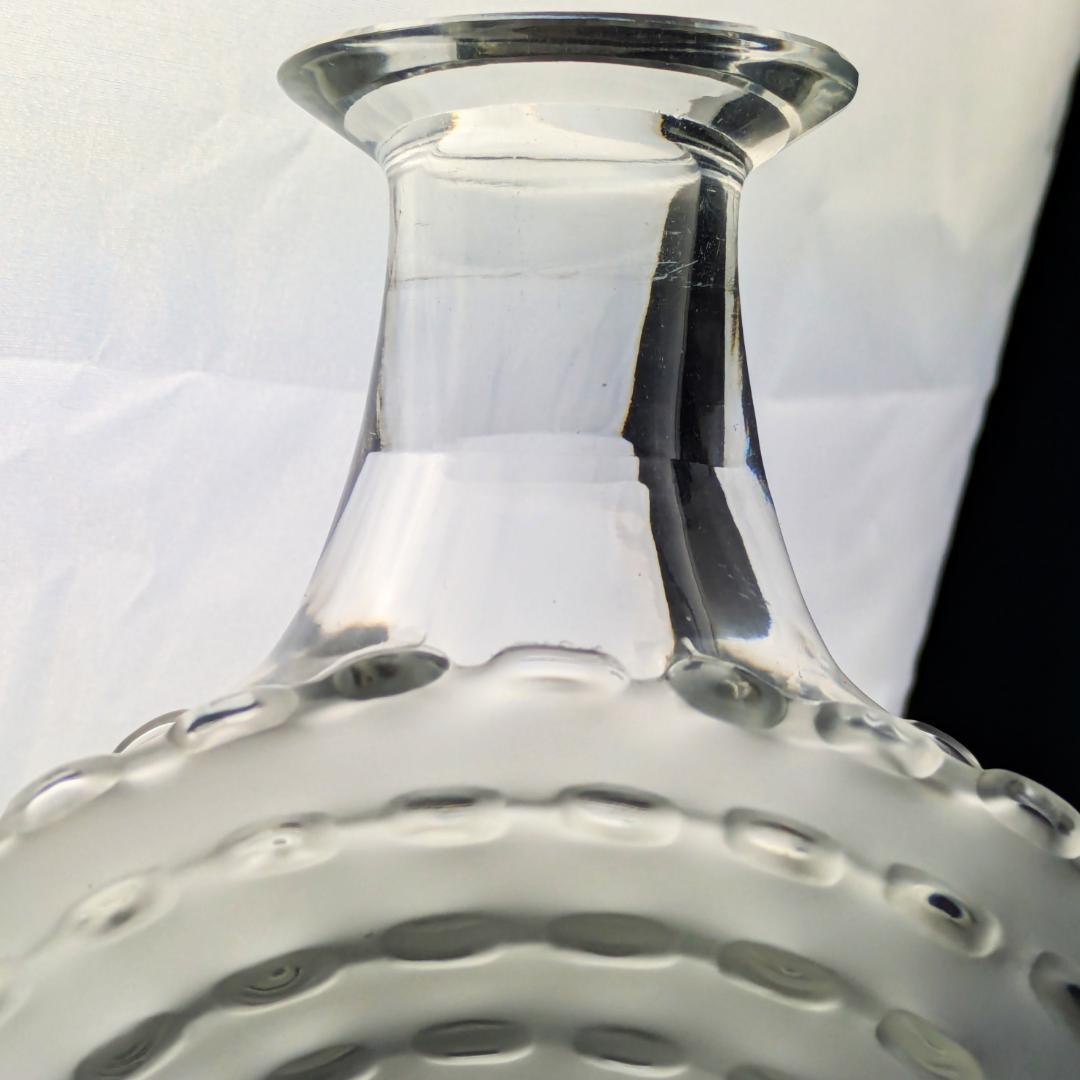 ラリック廃盤 27㎝デキャンタ パルメparme13307 波紋紋様 とても美品