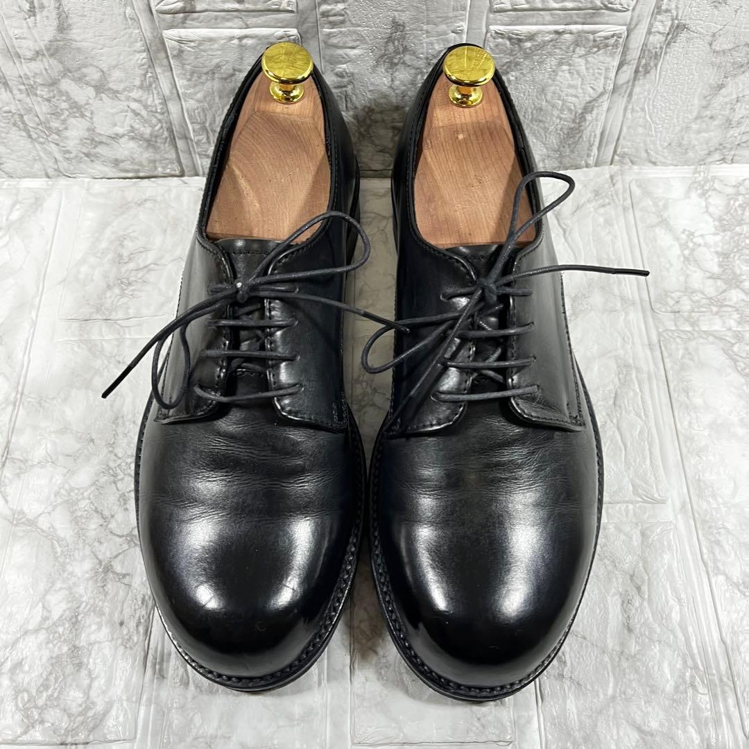 【美品】PADRONE ダービーシューズ　プレーントゥ　ブラック　本革　26.5