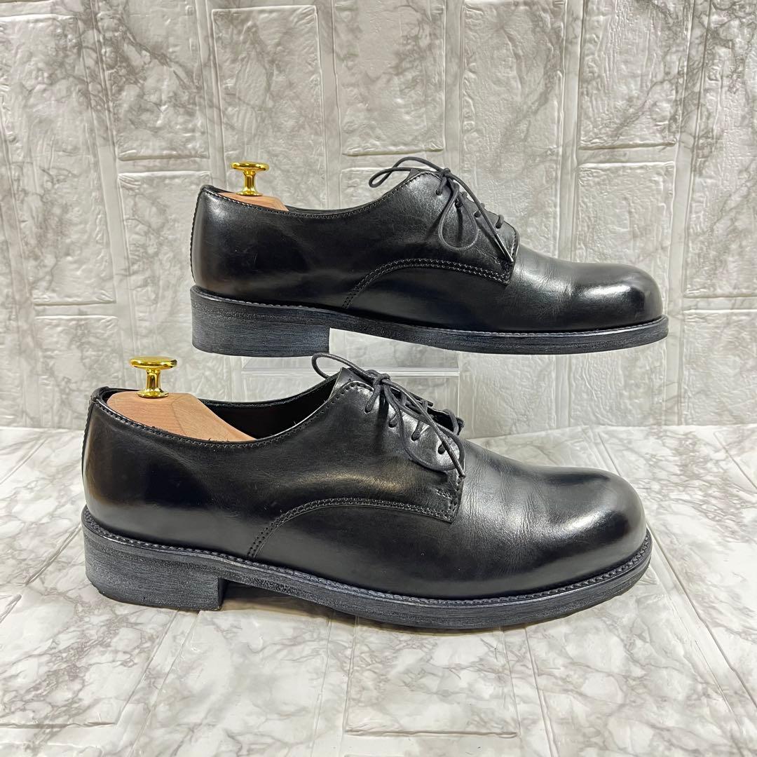 【美品】PADRONE ダービーシューズ　プレーントゥ　ブラック　本革　26.5
