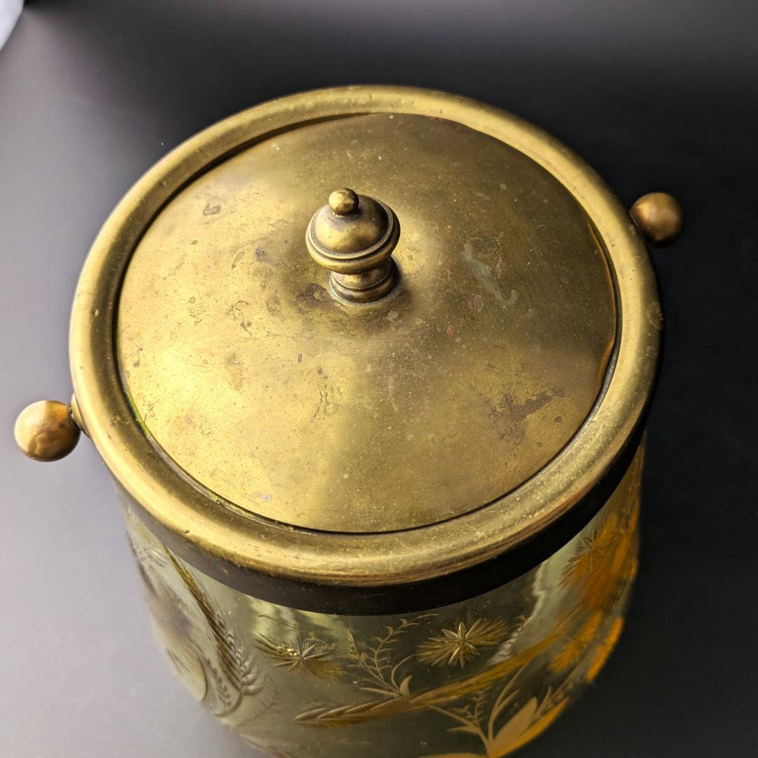 試される審美眼☆オールド サン・ルイ 1930年頃 珍しいアンバーガラス