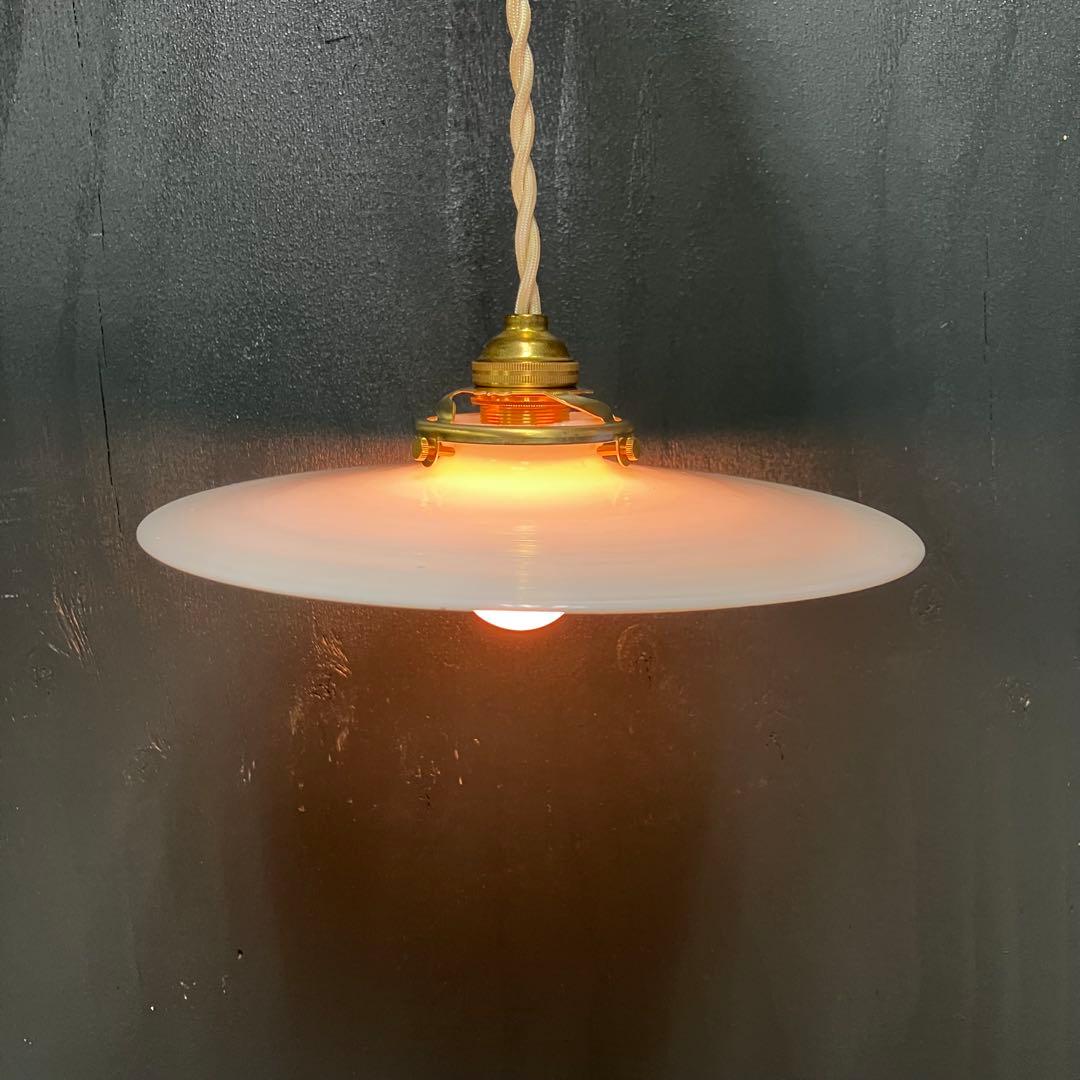 楽天市場】電気の笠 ランプシェード 0166 ガラス 電傘 電笠 照明 雑貨