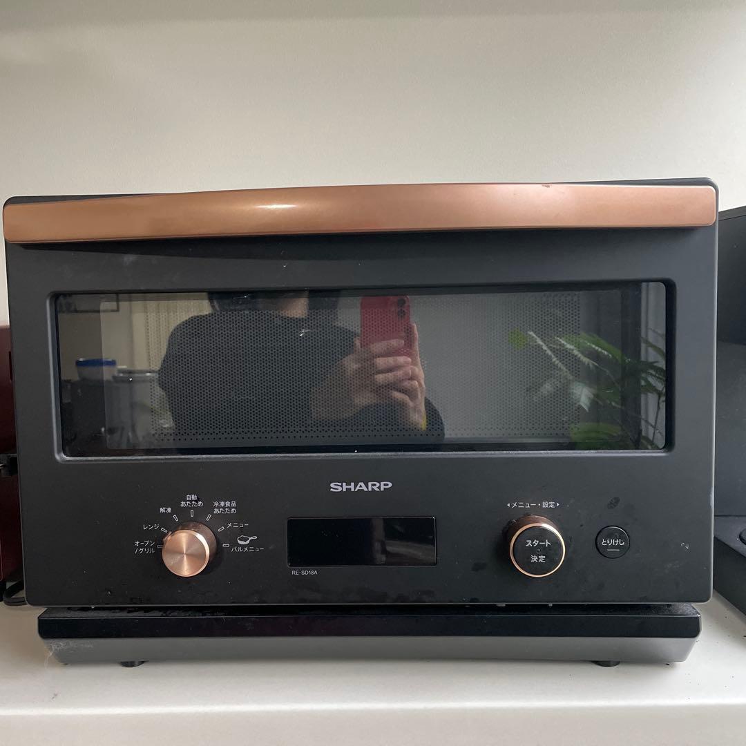 SHARP 電子レンジ RE-SD18A-B ブラック 2022年 製ジャンク品 - メルカリ