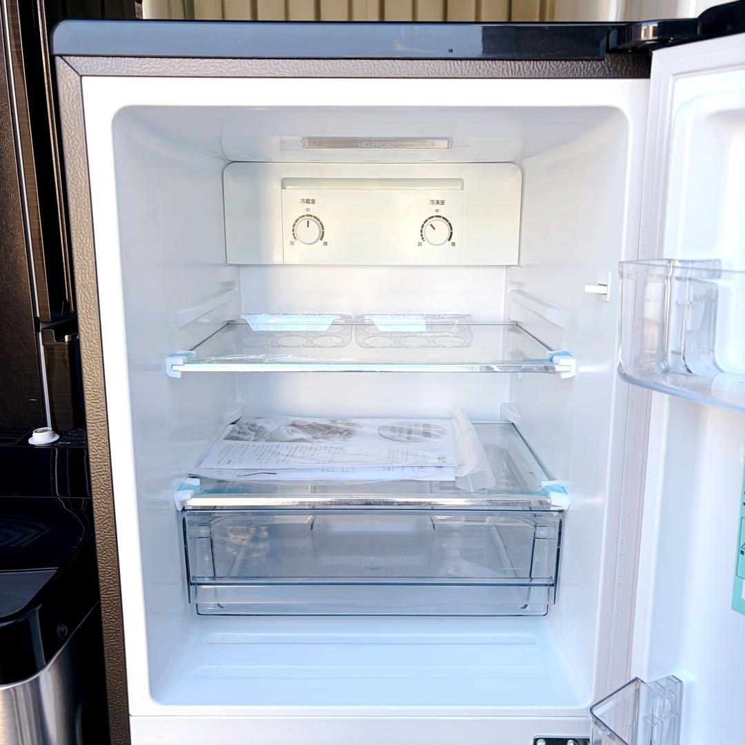 運搬取付無料！メタリック^2　純正Haier冷蔵庫洗濯機2点セット！完動品超美品