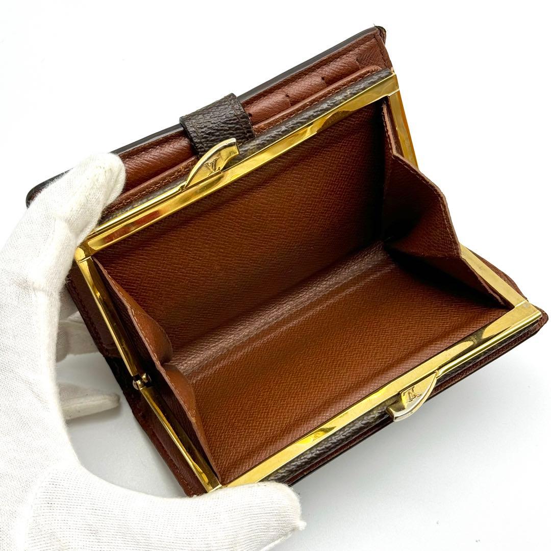 極美品 ルイヴィトン ヴィエノワ モノグラム がま口 二つ折り財布 極美