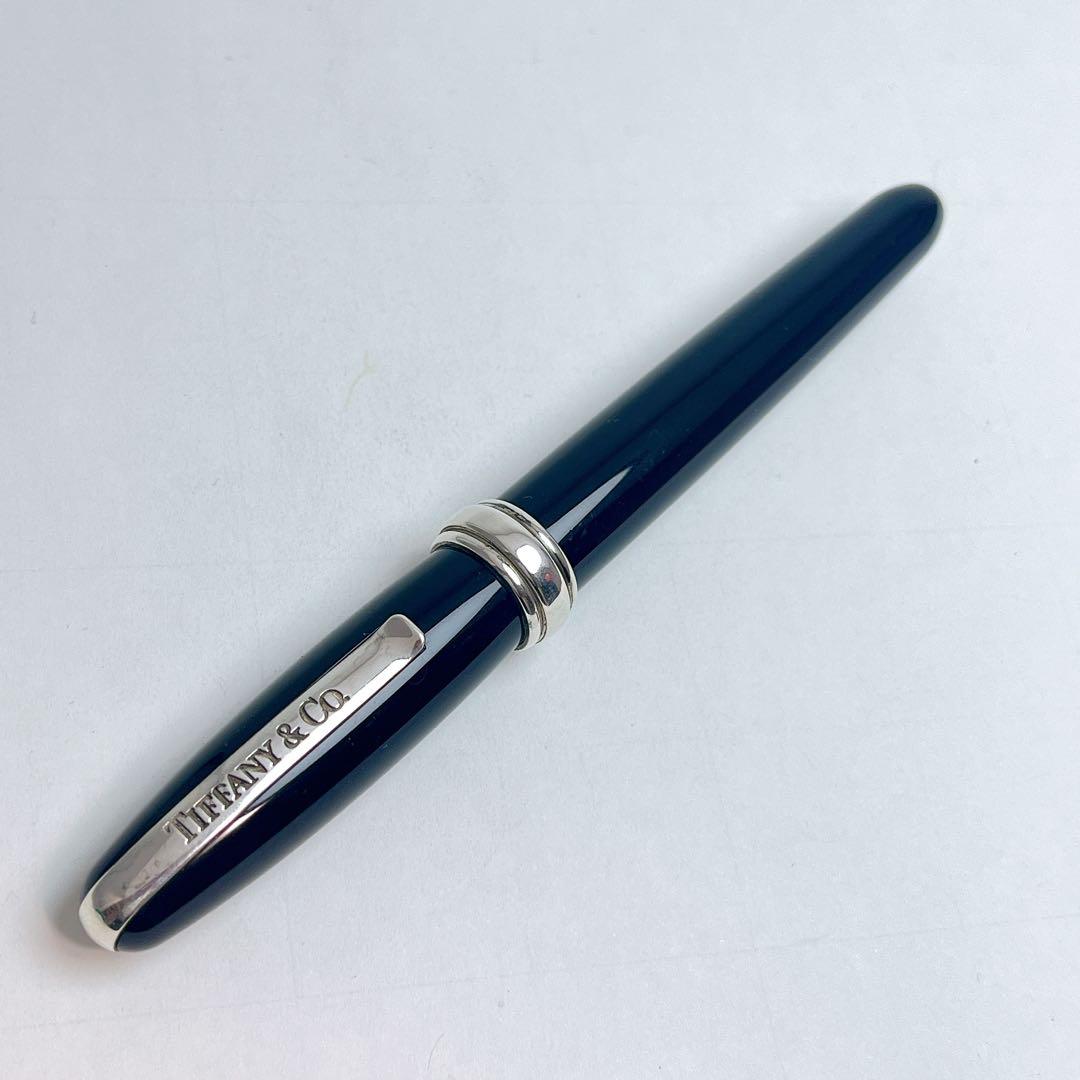 ティファニー　レジン　万年筆　925 ブラック　ペン先　750