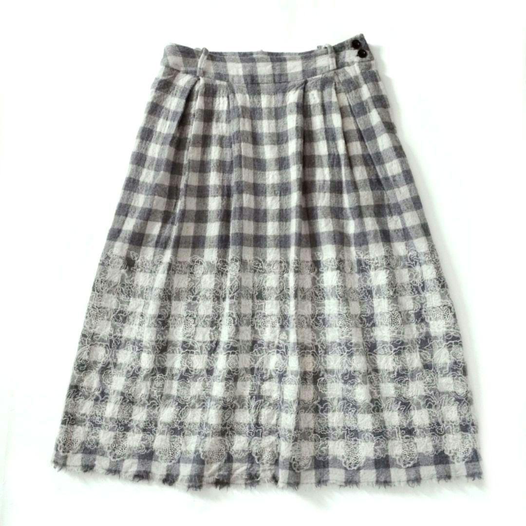 45R✨刺繍入りウール スカート