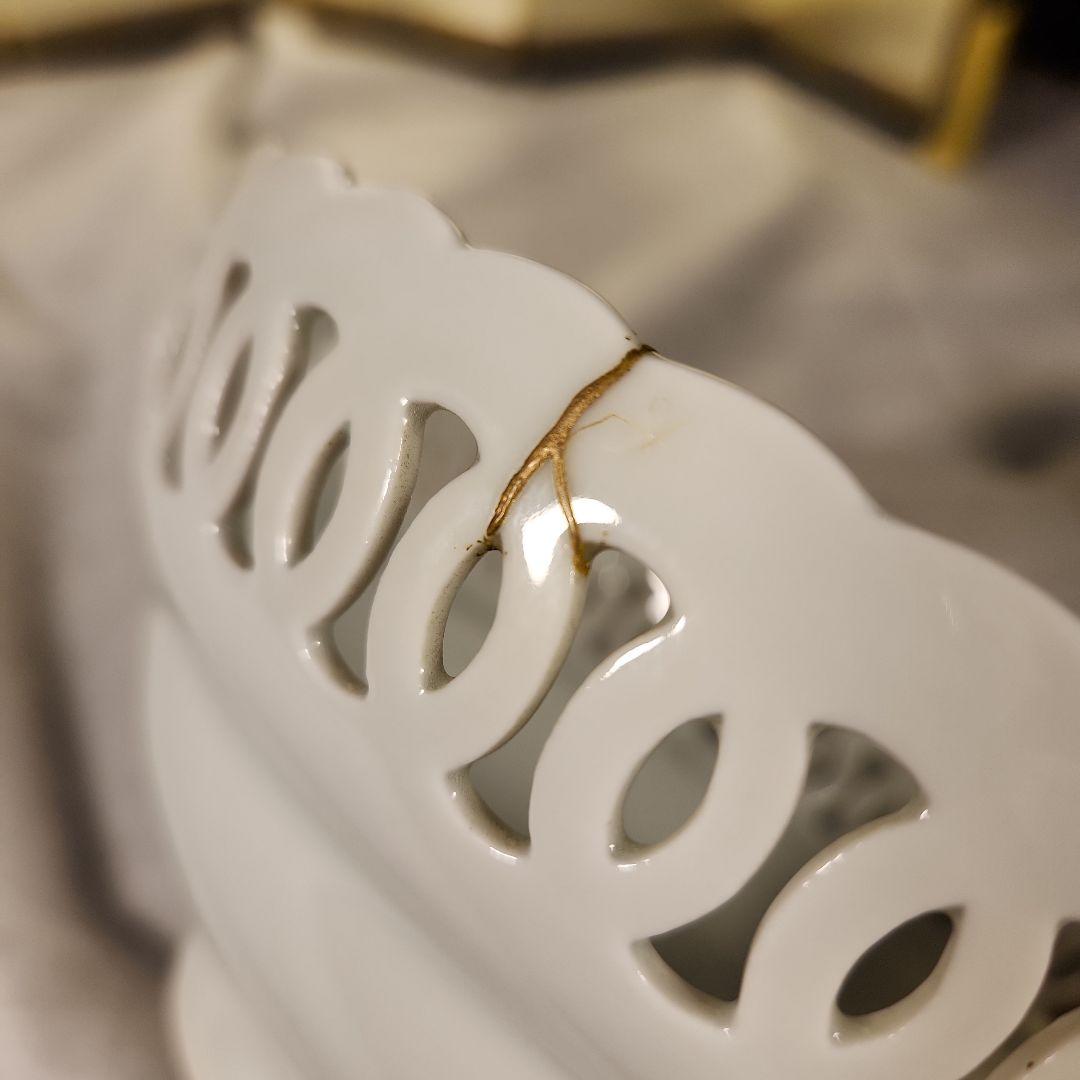 柿右衛門 濁し手 透縁鉢 角福印 金直し有 骨董 - メルカリ