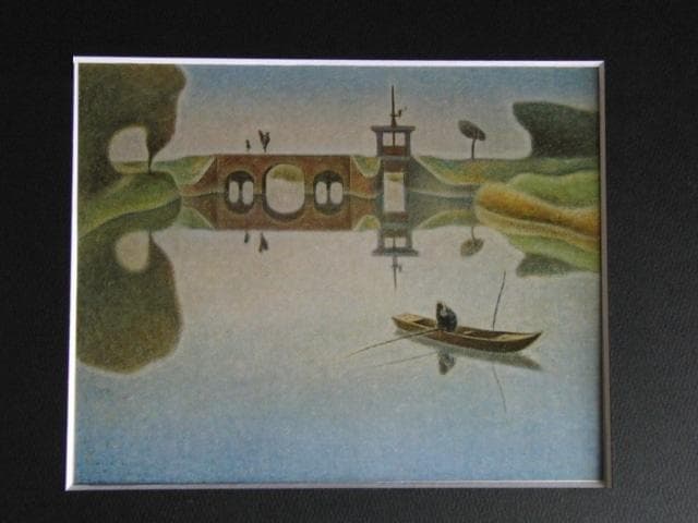 茂木紘一、【丘の街オリヴィエート】、希少な大判額装用画集より