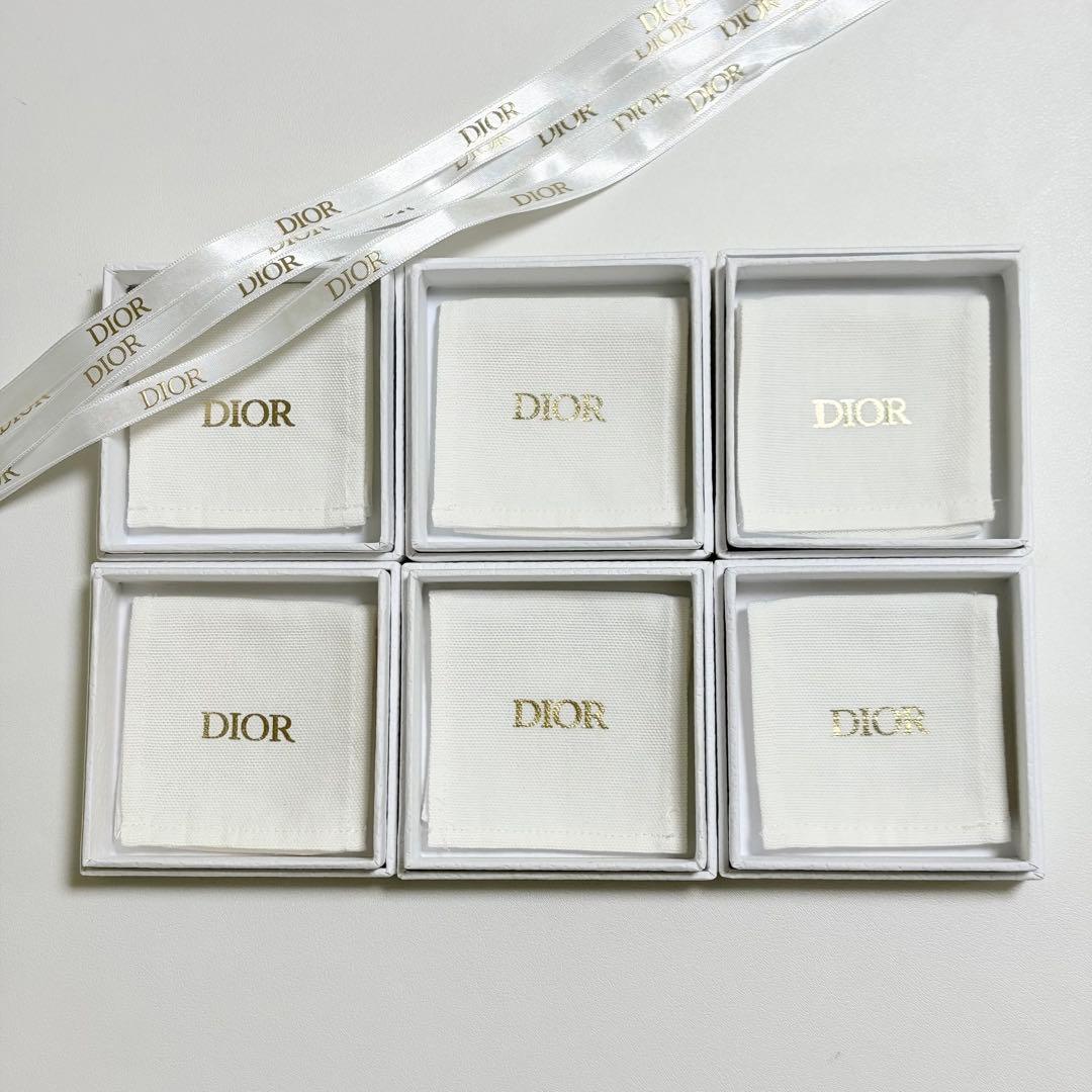 美品 ディオール 保存袋 空箱 6個セット アクセサリー入れ リボン付き