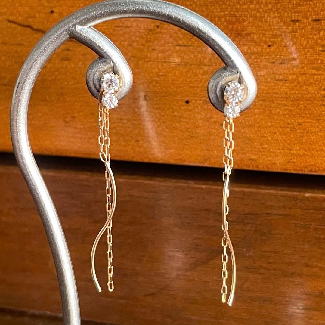 4℃ ヨンドシー K10 ピアス チェーンピアス 0.48g 専用ページ